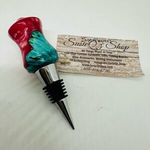 NEW SusieQz Handmade Red Green Accessory Wine Bottle Stopper